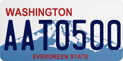 WA license plate AAT0500