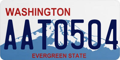 WA license plate AAT0504