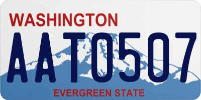WA license plate AAT0507