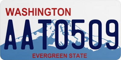 WA license plate AAT0509