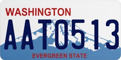WA license plate AAT0513