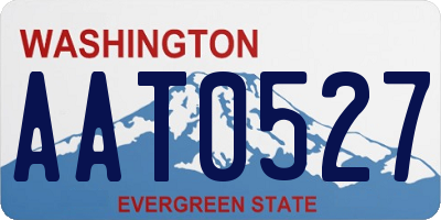 WA license plate AAT0527