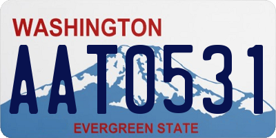 WA license plate AAT0531