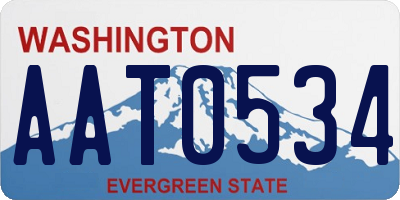 WA license plate AAT0534