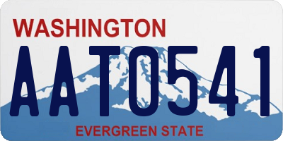 WA license plate AAT0541
