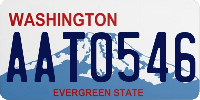 WA license plate AAT0546