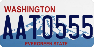WA license plate AAT0555