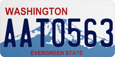 WA license plate AAT0563