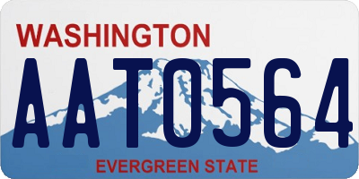 WA license plate AAT0564