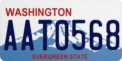 WA license plate AAT0568