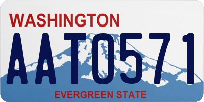 WA license plate AAT0571