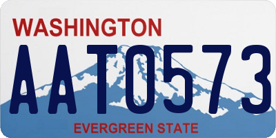 WA license plate AAT0573