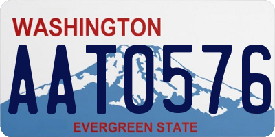 WA license plate AAT0576