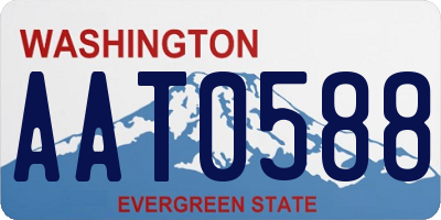 WA license plate AAT0588