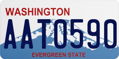 WA license plate AAT0590