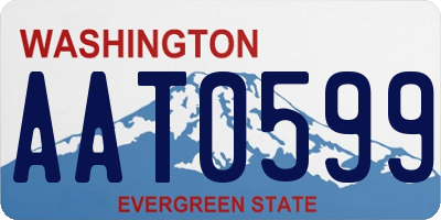 WA license plate AAT0599