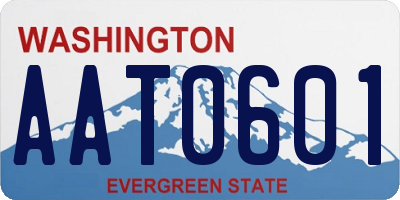 WA license plate AAT0601