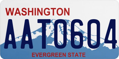 WA license plate AAT0604