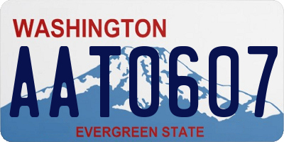 WA license plate AAT0607