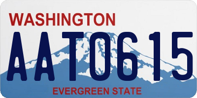 WA license plate AAT0615