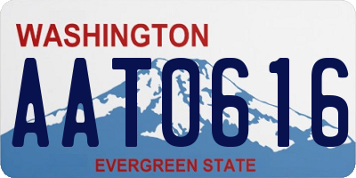 WA license plate AAT0616