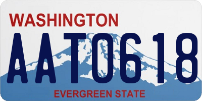 WA license plate AAT0618