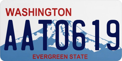 WA license plate AAT0619