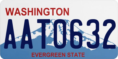 WA license plate AAT0632