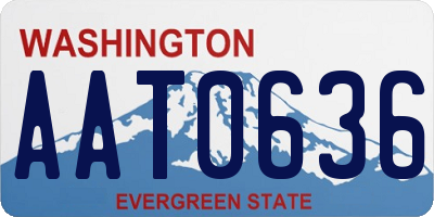 WA license plate AAT0636