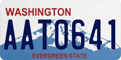 WA license plate AAT0641