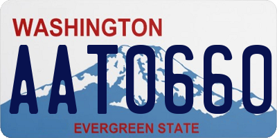 WA license plate AAT0660