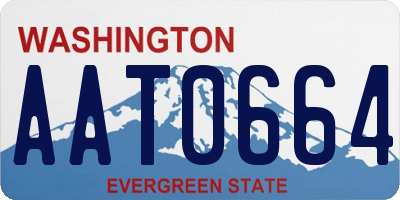 WA license plate AAT0664