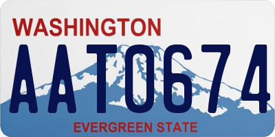 WA license plate AAT0674