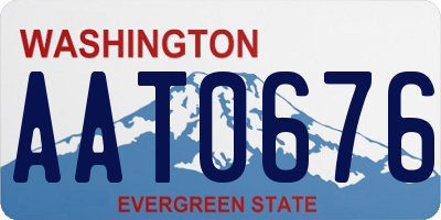 WA license plate AAT0676