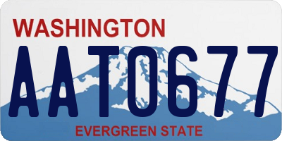 WA license plate AAT0677