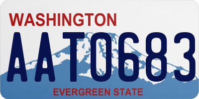 WA license plate AAT0683