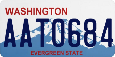 WA license plate AAT0684