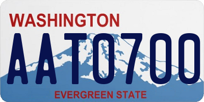 WA license plate AAT0700