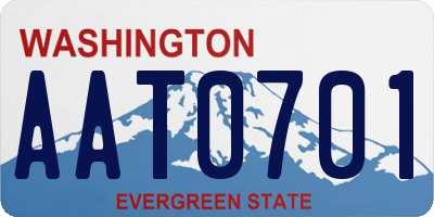 WA license plate AAT0701