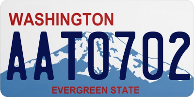 WA license plate AAT0702