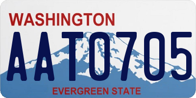 WA license plate AAT0705
