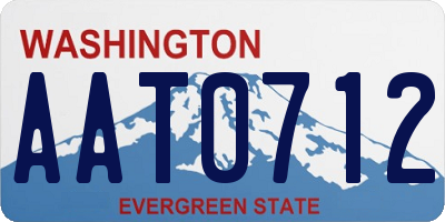 WA license plate AAT0712