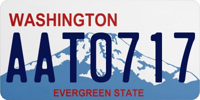 WA license plate AAT0717