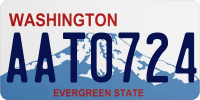 WA license plate AAT0724