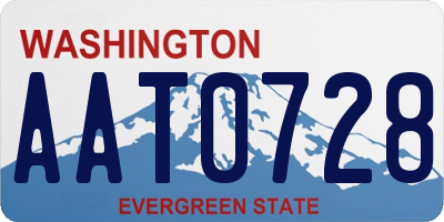 WA license plate AAT0728