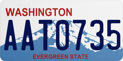 WA license plate AAT0735