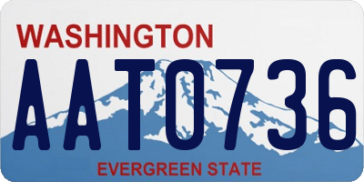 WA license plate AAT0736