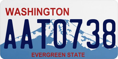 WA license plate AAT0738