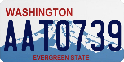 WA license plate AAT0739