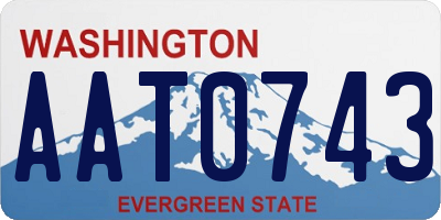 WA license plate AAT0743